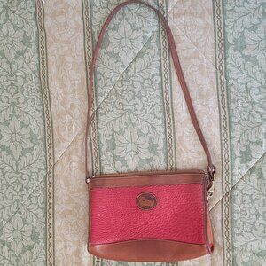 Dooney and Bourke Red Leather Bag with three compartments